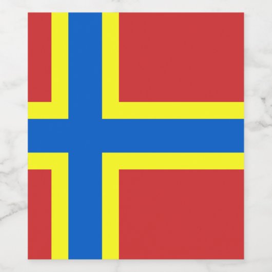 Vlag op het etiket van de weidewijn (Enkel label)