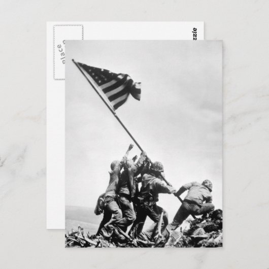 Vlag op Iwo Jima_War Afbeelding Briefkaart (Voorkant / Achterkant)