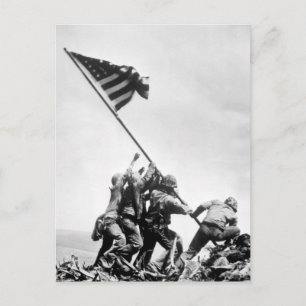 Vlag op Iwo Jima_War Afbeelding Briefkaart