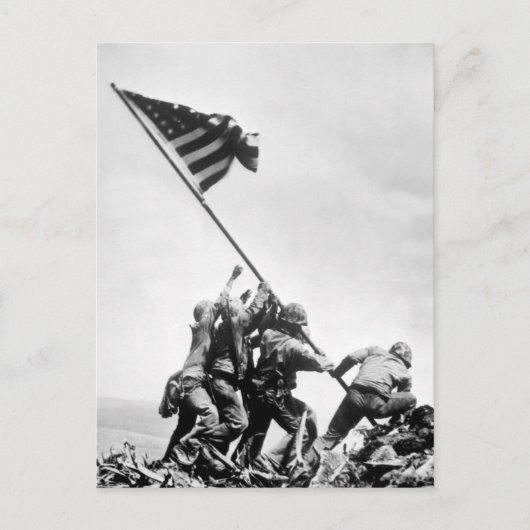 Vlag op Iwo Jima_War Afbeelding Briefkaart (Voorkant)