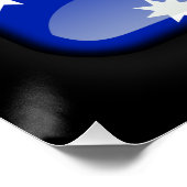Vlag op kersteiland perfect poster (Hoek)