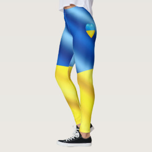 Vlag op Leggings in Oekraïne - hart - vrijheid