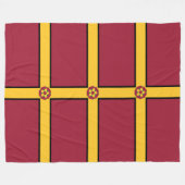 Vlag op Northamptonshire Fleece Blanket Deken (Voorkant (Horizontaal))