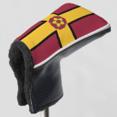 Vlag op Northamptonshire Golf Head Hoesje Golfheadcover (3/4 voorkant)