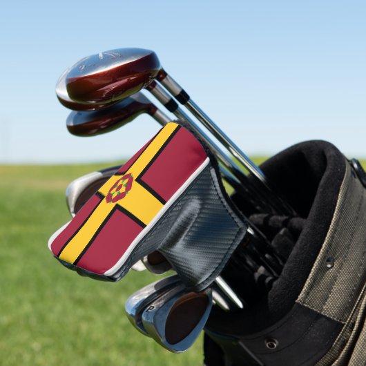 Vlag op Northamptonshire Golf Head Hoesje Golfheadcover (Insitu)