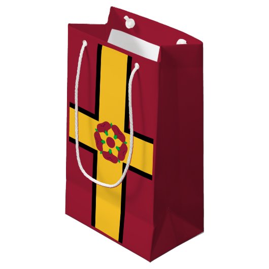 Vlag op Northamptonshire Small Gift Bag Klein Cadeauzakje (Voorkant Gekanteld)