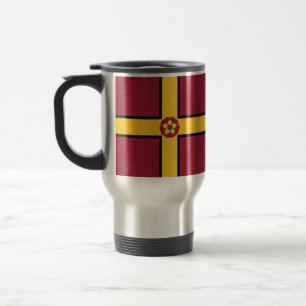 Vlag op Northamptonshire Travel Mug Reisbeker