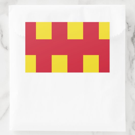 Vlag op Northumberland Square Sticker (Tas)