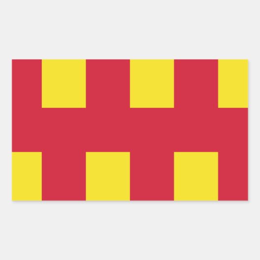 Vlag op Northumberland Square Sticker (Voorkant)