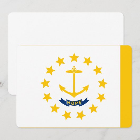 Vlag op Rhode Island - eiland (Voorkant / Achterkant)