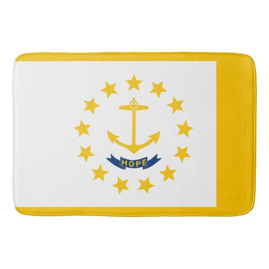 Vlag op Rhode Island - eiland Badmat (Voorkant)