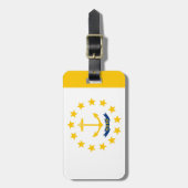 Vlag op Rhode Island - eiland Bagagelabel (Voorkant verticaal)