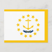 Vlag op Rhode Island - eiland Briefkaart (Voorkant)