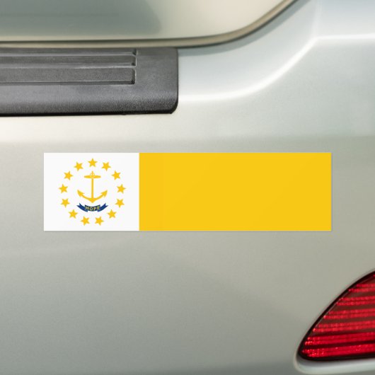 Vlag op Rhode Island - eiland Bumpersticker (Op auto)