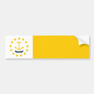 Vlag op Rhode Island - eiland Bumpersticker