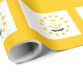 Vlag op Rhode Island - eiland Cadeaupapier (Rol Hoek)