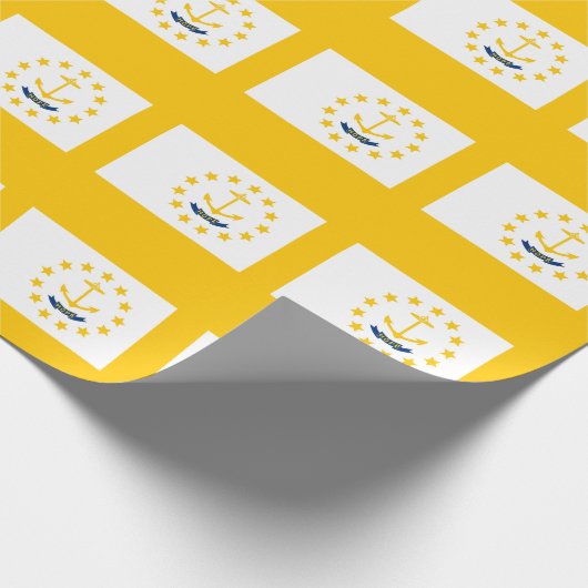 Vlag op Rhode Island - eiland Cadeaupapier (Hoek)