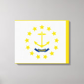 Vlag op Rhode Island - eiland Canvas Afdruk (Voorkant)