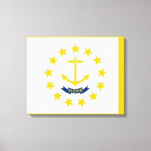 Vlag op Rhode Island - eiland Canvas Afdruk (Voorkant)
