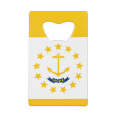 Vlag op Rhode Island - eiland Creditkaart Flessenopener (Voorkant)