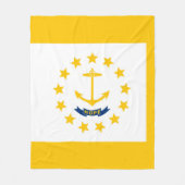 Vlag op Rhode Island - eiland Fleece Deken (Voorkant)