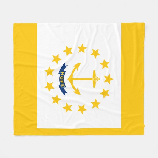 Vlag op Rhode Island - eiland Fleece Deken (Voorkant (Horizontaal))