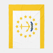 Vlag op Rhode Island - eiland Fleece Deken (Voorkant)