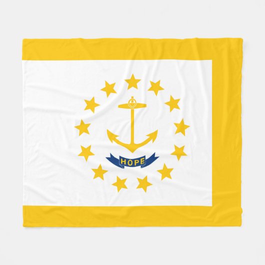 Vlag op Rhode Island - eiland Fleece Deken (Voorkant (Horizontaal))