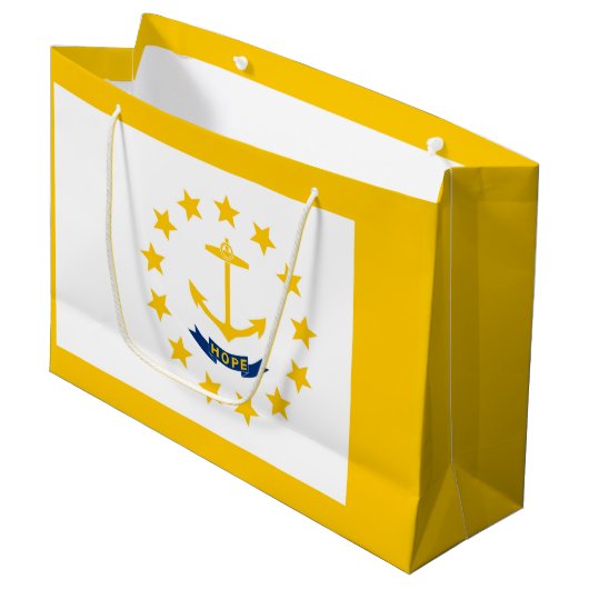 Vlag op Rhode Island - eiland Groot Cadeauzakje (Voorkant Gekanteld)