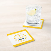 Vlag op Rhode Island - eiland Kartonnen Onderzetters (Insitu)