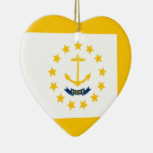 Vlag op Rhode Island - eiland Keramisch Ornament (Rechts)
