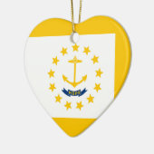Vlag op Rhode Island - eiland Keramisch Ornament (Links)
