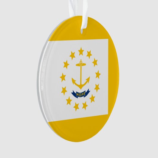 Vlag op Rhode Island - eiland Ornament (voorkant)