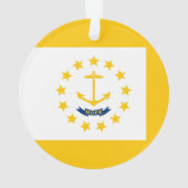 Vlag op Rhode Island - eiland Ornament (achterkant)