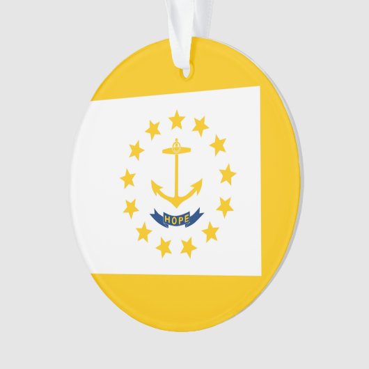 Vlag op Rhode Island - eiland Ornament (voorkant)