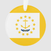Vlag op Rhode Island - eiland Ornament (voorkant)