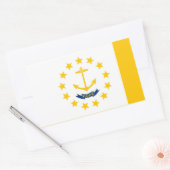 Vlag op Rhode Island - eiland Rechthoekige Sticker (Envelop)