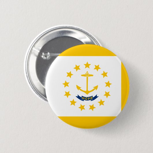 Vlag op Rhode Island - eiland Ronde Button 5,7 Cm (Voorkant /achterkant)