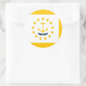 Vlag op Rhode Island - eiland Ronde Sticker (Tas)