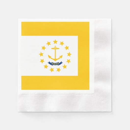 Vlag op Rhode Island - eiland Servetten (Voorkant)