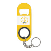 Vlag op Rhode Island - eiland Sleutelhanger Flessenopener (Achterkant)