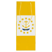 Vlag op Rhode Island - eiland Wijn Cadeautas (Achterkant)