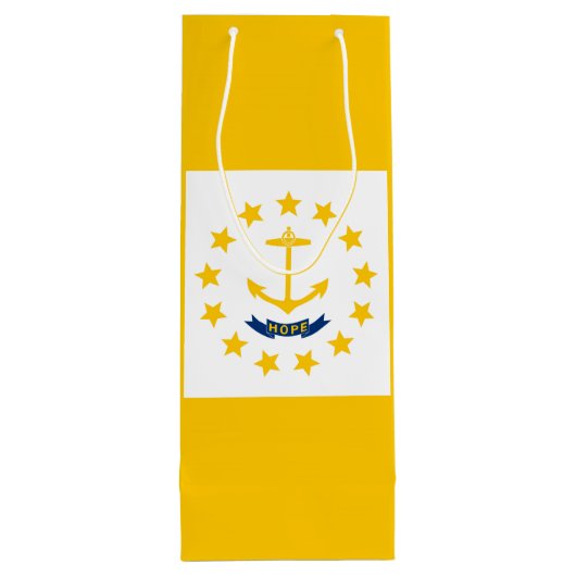 Vlag op Rhode Island - eiland Wijn Cadeautas (Achterkant)