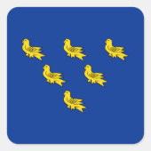 Vlag op Sussex Square Sticker (Voorkant)