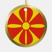 Vlag Ornament Noord-Macedonië (Voorkant)