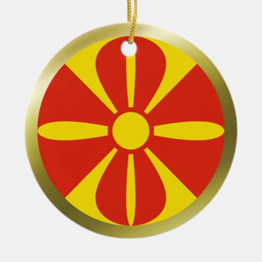 Vlag Ornament Noord-Macedonië (Voorkant)