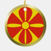 Vlag Ornament Noord-Macedonië (Achterkant)