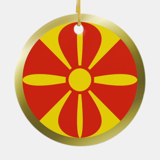 Vlag Ornament Noord-Macedonië (Achterkant)