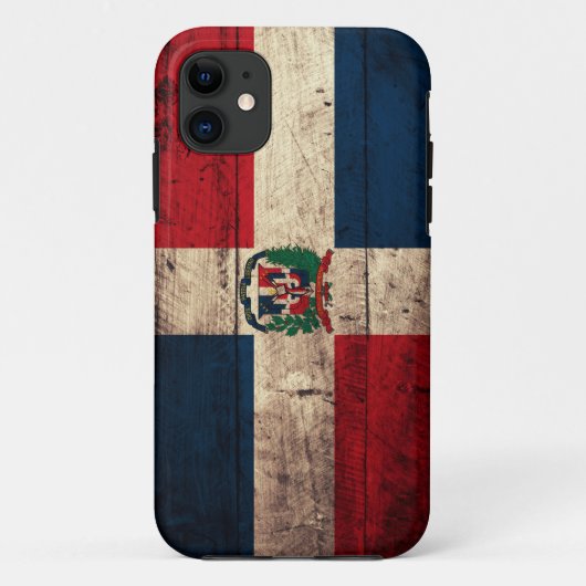 Vlag oude Wooden Dominicaanse Republiek Case-Mate iPhone Case (Achterkant)