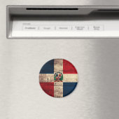 Vlag oude Wooden Dominicaanse Republiek Magneet (Insitu (Vaatwasser))